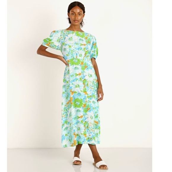 Faithfull the Brand Beline Midi Dress Gardone Floral US 4 - Picture 3 of 12